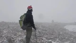 Купол Трёх Озёр  3556 м.  03.05.2017г.  Ветрено.