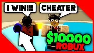 Racing my Friend for 10000 ROBUX... but I CHEATED!!! (Tower of Hell)