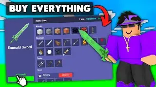 Buy EVERY ITEM In 1 Match Challenge! (Roblox Bedwars)