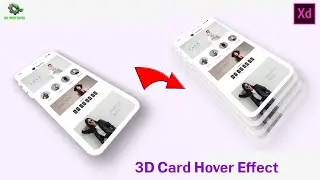 How to make 3D Card Animation in Adobe XD | 3D Animation in Adobe XD | 3D Card UI Design