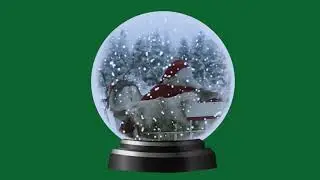 Christmas Snow Globe Green Screen  music jingle bells-Santa Claus