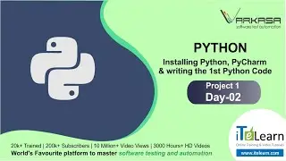 Python Day 02   Project 1 Installing Python, PyCharm and writing the 1st Python Code