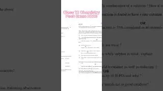 Class 12 Chemistry Pre Board Question Paper Pseb 2023 | Pre Board Class 12 Chemistry 2023 |