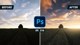 Warm SUNSET COLOR GRADING with Adobe Photoshop | QE 