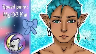 Speed Painting of my original Character/ Artist The Artful Shadow Wolf/ Elf character