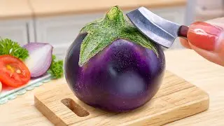 Super Satisfying Miniature Baingan Bharta Recipe 🍆 Mini Yummy Cook Eggplant Mash - ASMR Cooking