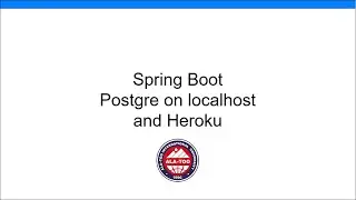 Running Spring Boot wtih Postres DB locally and deploying to Heroku