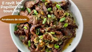 Tender and juicy lamb sauté with sweet notes of spring onions #lamb #meat #onion