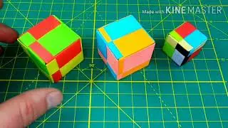 Origami Fancy Cube.  Оригами Необычный куб
