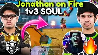 🇮🇳JONATHAN 1v3 SOUL🚀🥵 JONATHAN on Fire 🔥🔥 | BGIS Day 1✅