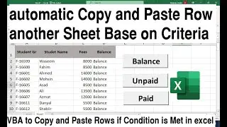 VBA to Copy and Paste Rows if Condition is Met in excel