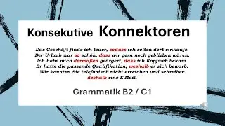 Wie kann man konsekutive Inhalte ausdrücken?