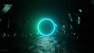 Neon Light Circle Glowing 4K Background Video