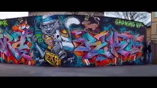 "Ju$t kidz growing up" -Big Mora & Riku B of EK53 Graffiti Squad (Tallinn Graffiti 2017)