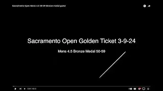 Sacramento Open Mens 4.5 50-59 Bronze medal game