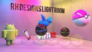 RH Designs || Free multi-coloured Cinema 4D Light Room