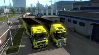 Играю в Euro Truck Simulator 2!!!По сетке,катаем по городам!