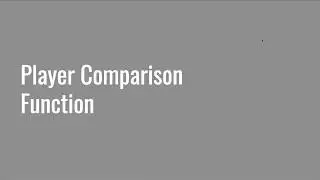 5.10 NBA Player Comparison Function