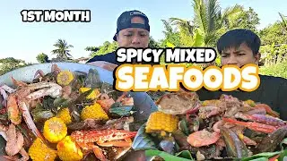 SPICY MIXED SEAFOODS (Backyard cooking) (Outdoor cooking)