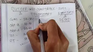 Wbp constable Priliminary Cut off 2021 #priliminarycutoff