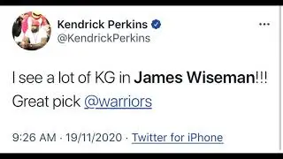 Twitter React to James Wiseman Top 2 NBA 2020 Draft Pick by Golden State Warriors.