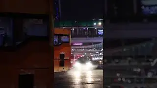 Bangkok evening traffic : Bus and scooters #bangkok #traffic #thailand
