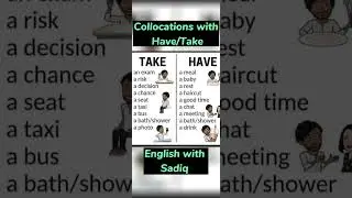Collocations with Have and Take || 