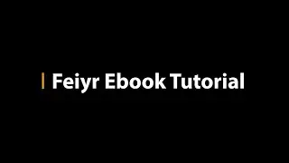 Feiyr Tutorial: eBook veröffentlichen