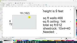 how to calculate SQUARE FOOTAGE of a ROOM (walls and ceiling)