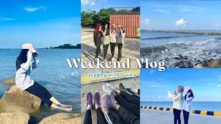 WEEKEND VLOG🏃‍♀️ || jogging with beach view ˖°𓇼🐚