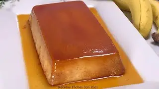 FLAN DE PLÁTANO o BANANA - Banana Flan | Recetas Fáciles con Roci
