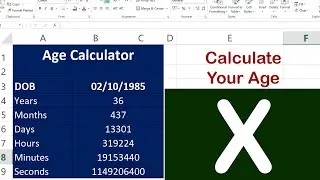 Design a Easy Age Calculator in Microsoft Excel