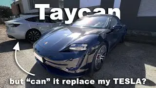 TESLA Owner Drives the Porsche Taycan 4S