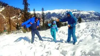 Husband ne wife ko Snow ❄️❄️  mai patka at Salong Valley 😂😂