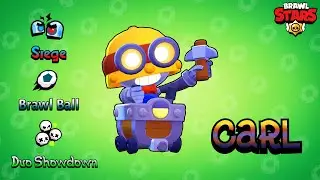 Brawl Stars | Siege (Brawl-O-Ween), Brawl Ball and Duo Showdown | Carl - Game Play 🔥🔥🔥