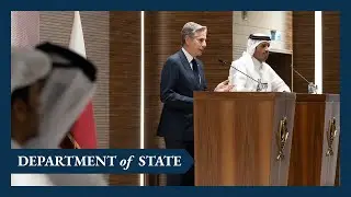 Blinken holds a joint press availability with Qatari Prime Minister and Foreign Minister Al Thani
