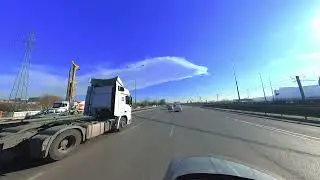 Bursa city driving to downtown (relax music) January
