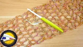 Crochet | Châle pour l'été avec point ajouré | Simple et Rapide