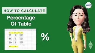 How to calculate percentage of table in Excel. #excel #exceltips #exceltricks