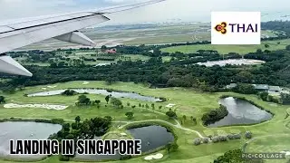 Landing In Singapore Changi Airport 2025 | Thai Airways A350