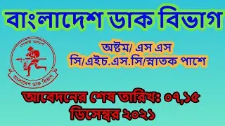 Bangladesh Post Office Job Circular 2021 |  বাংলাদেশ ডাক বিভাগ পোস্ট অফিসে নিয়োগ বিজ্ঞপ্তি প্রকাশ