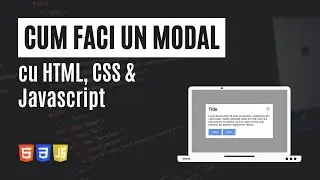 Modal responsive folosind HTML, CSS si Javascript
