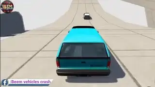 jumps high speed bump cars crash