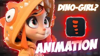 🦖Dino Girl - Timelapse Animation🦖