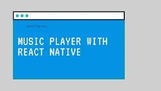 #1 Music Player With React native
