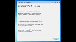 Mengatasi NET Framework 4.8 has not been installed because : A certificate chain procesed di Windows