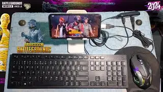 you can play PUBG mobile with keyboard and a mouse by connecting a otg cable with your mobile phone