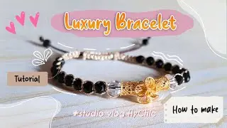 Luxury Bracelet DIY Using Simple Beads | Hy Chic #handmade #diy #aesthetic #crafts #jewelry