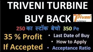 TRIVENI TURBINE BUYBACK | 35% Gain If Allotted | Calculate Acceptance Ratio