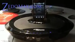 Optoma NEO i DV20A Smartphone Tablet Dock, Speaker, Projector Review at CES 2011!